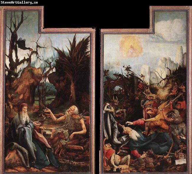 Grunewald, Matthias Visit of St Antony to St Paul and Temptation of St Antony